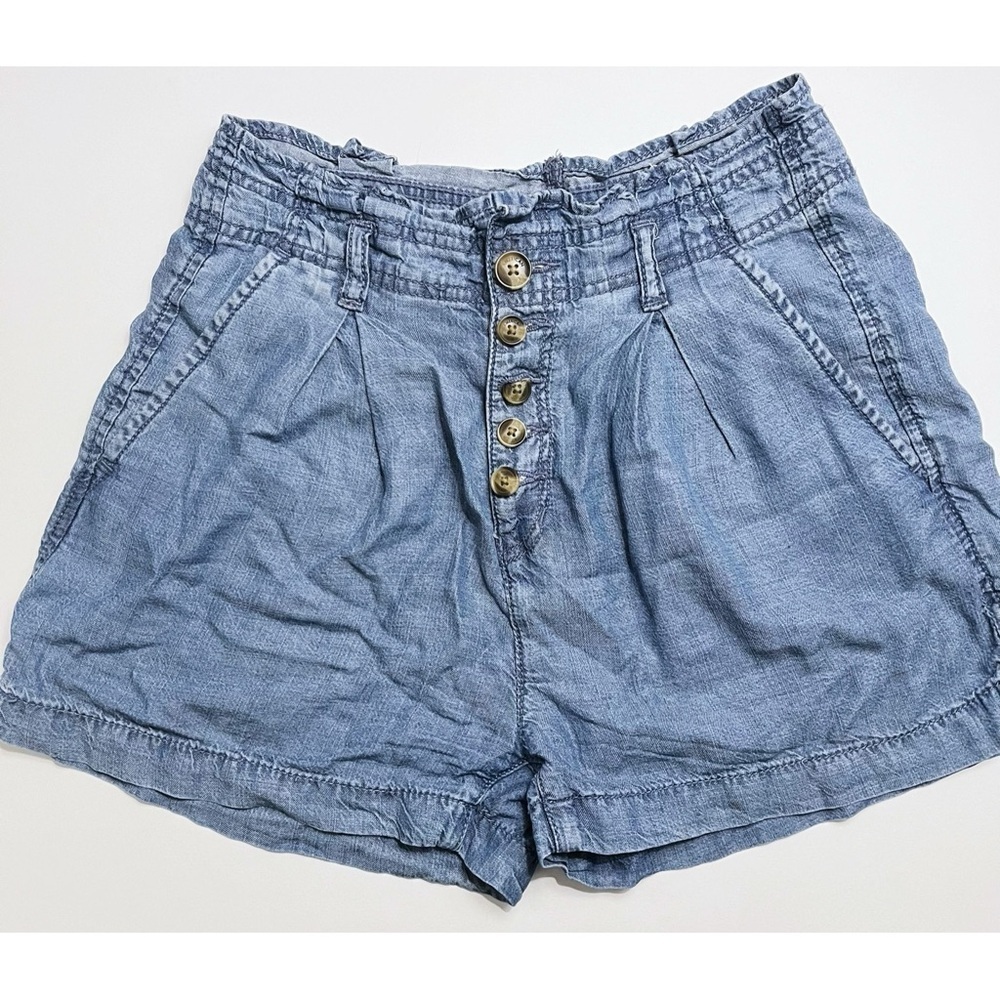 American Eagle Outfitters • Chambray Paper Bag Shorts